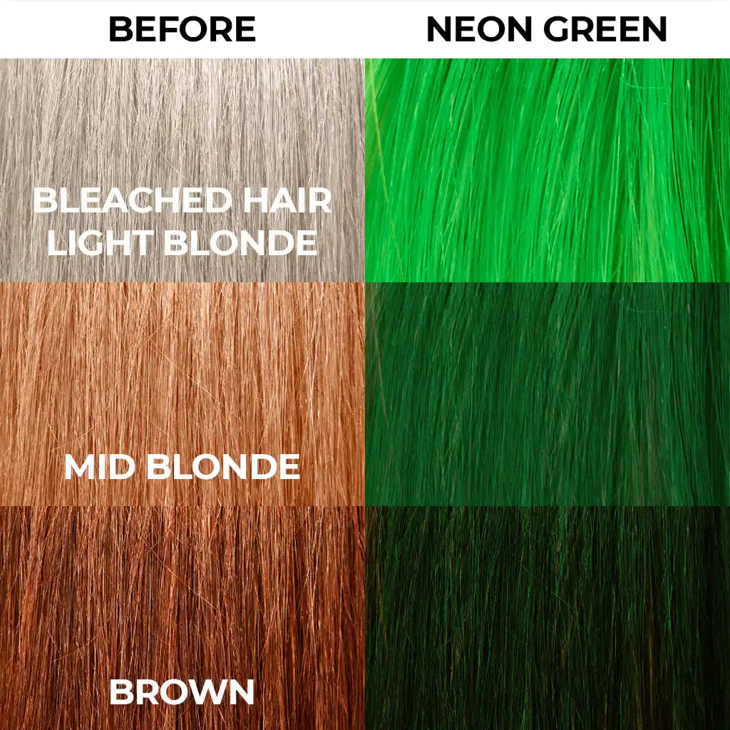 Neon Green Semi Permanent Hair Dye