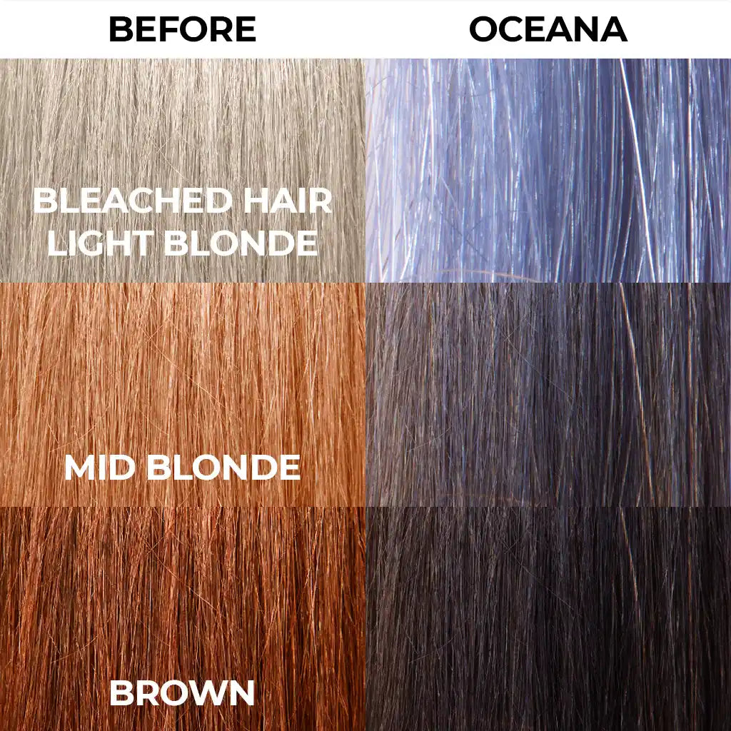 Stargazer Semi Permanent Hair Dye Hair comparison Oceana