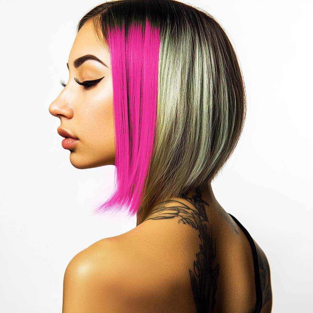 Model showing Neon Hair Mascara pink - Stargazer